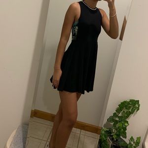 VS PINK palm leaves skater dress